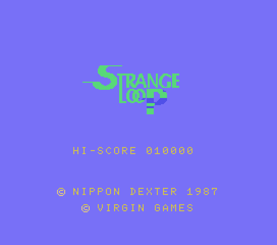 Strange Loop title screen for MSX